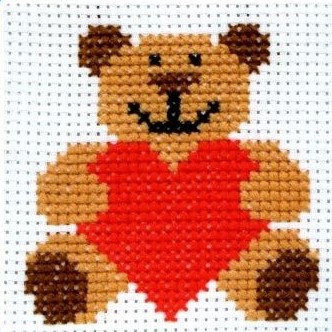 Cottontail Crafts Teddy Bear An Anchor Cross Stitch St Kit From Cottontail Crafts